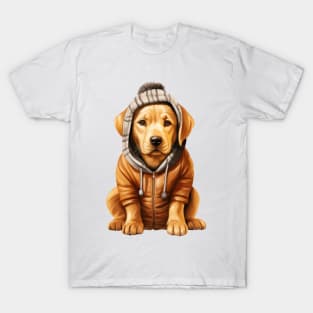 Winter Labrador Retriever Dog T-Shirt